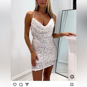 Winoma Sequence Dress White